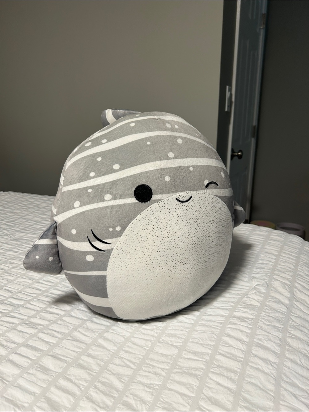Squishmallows Gray and White Whale Plush